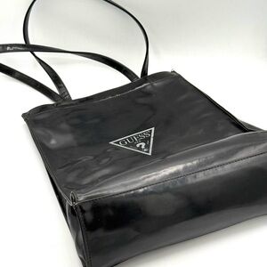 Guess Tote Vintage 90’s Black PVC